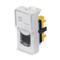 Вставка Mosaic Keystone Jack RJ-45(8р8с), Кат.6a, белая, Cabeus KJ-RJ45-Cat.6a-180T-FP-L-22,5