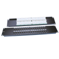 Патч-панель 2U, 19'', 32хRJ45, UTP, кат.5е, Dual IDC, черная, Hyperline PP3-19-32-8P8C-C5E-110D