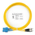 Шнур оптический SC/UPC-FC/UPC, SM, 3м, Duplex, желтый, Cabeus FOP(d)-9-SC-FC-3m