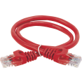 Патч-корд UTP 4 пары, Кат.5е, 2хRJ45, 2м, красный, PVC, ITK PC04-C5EU-2M