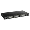 Коммутатор настраиваемый DGS-1250-52X/A1A, 48 портов 10/100/1000Base-T и 4 порта 10GBase-X SFP+