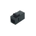 Адаптер проходной RJ45-RJ45(8p8c), Кат.5e, тип Keystone Jack, черный, Hyperline CA2-KJ-C5E-BK