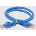 Патч-корд UTP 4 пары, Кат.5е, 2хRJ45, 1м, синий, PVC, GENERICA PC03-C5EU-1M-G