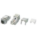 Вставка Keystone Jack RJ-45(8P8C), Кат.6, ЭКРАН, белая, Hyperline KJ9-8P8C-C6-90-SH-F