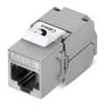 Вставка Keystone Jack RJ-45(8р8с), Кат.5e, без Toolless, серая, Cabeus KJ-RJ45-Cat.5e-SH-180-Toolless