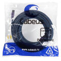 Патч-корд S/FTP 4 пары, Кат.8, 2xRJ45, 10м, синий, LSZH, Cabeus PC-SSTP-RJ45-Cat.8-10m-LSZH