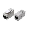 Адаптер проходной RJ45-RJ45(8p8c), Кат.6а, тип Keystone Jack, экран, черный, Hyperline CA2-KJ-C6A-SH