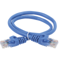 Патч-корд UTP 4 пары, Кат.5е, 2хRJ45, 1,5м, синий, PVC, ITK PC03-C5EU-1M5