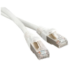 Патч-корд FTP 4 пары, Кат.5e, 2хRJ45, 1,5м, белый, LSZH, Hyperline PC-LPM-STP-RJ45-RJ45-C5e-1.5M-LSZH-WH