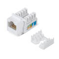 Вставка Keystone Jack RJ-45(8р8с), Кат.6,110, белая, Cabeus KJ-RJ45-Cat.6-90