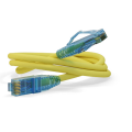 Патч-корд UTP 4 пары, Кат.6, 2хRJ45, 15м, желтый, LSZH, Hyperline PC-LPM-UTP-RJ45-RJ45-C6-15M-LSZH-YL 