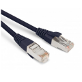 Патч-корд SF/UT 4 пары, Кат.5е, 2хRJ45, 8м, черный, LSZH, Hyperline PC-LPM-SFTP-RJ45-RJ45-C5e-8M-LSZH-BK