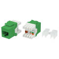 Вставка Keystone Jack RJ-45(8P8C), Кат.6а, зеленая, Hyperline KJ8-8P8C-C6A-180-GN