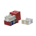 Вставка Keystone Jack RJ-45(8P8C), Кат.5е, красная, Hyperline KJ9-8P8C-C5e-90-RD