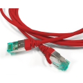 Патч-корд S/FTP 4 пары, Кат.6а, 2хRJ45, 2м, красный, LSZH, Hyperline PC-LPT-SFTP-RJ45-RJ45-C6a-2M-LSZH-RD