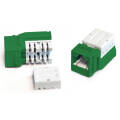 Вставка Keystone Jack RJ-45(8P8C), Кат.5e, 110 IDC, зеленая, Hyperline KJNE-8P8C-C5e-90-GN