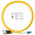 Шнур оптический LC/UPC-FC/UPC, SM, 1.5м, Duplex, желтый, Cabeus FOP(d)-9-LC-FC-1,5m