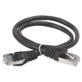 Патч-корд FTP 4 пары, Кат.5е, 2хRJ45, 0.5м, черный, LSZH, ITK PC09-C5EFL-05M