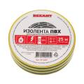 Изолента 0,13х19мм, 25м, желто-зеленая, REXANT 09-2207