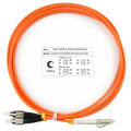 Шнур оптический LC/UPC-FC/UPC, МM, 62.5/125, 1,5м, Duplex, оранж., Cabeus FOP-62-LC-FC-1,5m