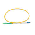 Шнур оптический LC/APC-LC/UPC, SM, 1м, Simplex, желтый, Cabeus FOP(s)-9-LC/APC-LC/UPC-1m