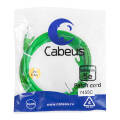Патч-корд UTP 4 пары, Кат.5е, 2xRJ45, 2м, зеленый, PVC, Cabeus PC-UTP-RJ45-Cat.5e-2m-GN