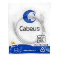 Патч-корд UTP 4 пары, Кат.6а, 2xRJ45, 1м, серый, LSZH, Cabeus PC-UTP-RJ45-Cat.6a-1m-LSZH