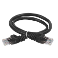 Патч-корд UTP 4 пары, Кат.5е, 2хRJ45, 0,5м, черный, PVC, ITK PC09-C5EU-05M