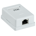 Адаптер проходной, кат.6, FTP, тип RJ45-RJ45, серый, ITK CS70-1C06F