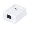 Розетка компьютерная RJ-45, Кат.6, одинарная, внешняя, Dual IDC, Cabeus WS-8P8C-Cat.6-1