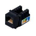 Вставка Keystone Jack RJ-45(8р8с), Кат.5e, 110, черная, Cabeus KJ-RJ45-Cat.5e-90-BK