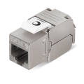 Вставка Keystone Jack RJ-45(8р8с), Кат.6, без Toolless, серая, Cabeus KJ-RJ45-Cat.6-SH-180-Toolless