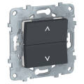 Розетка 2-м СП BLANCA 16A IP44 250B с защ. крышкой защ. шторки с заземл.антрацит, Schneider Electric NU520754