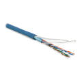 Кабель FTP 4 пары, Кат.5e, внутр., 0,48мм, LSZH, синий, 100м, Hyperline FUTP4-C5E-P26-IN-LSZH-BL-100