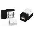 Вставка Keystone Jack RJ-45(8P8C), Кат.5e, 110 IDC, черная, Hyperline KJNE-8P8C-C5e-90-BK