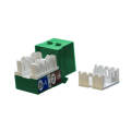 Вставка Keystone Jack RJ-45(8P8C), Кат.5е, зеленая, Hyperline KJ9-8P8C-C5e-90-GN