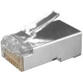 Коннектор (разъем) RJ-45, Кат.6, экран, 8P8C, уп.100 шт, Hyperline PLUG-8P8C-U-C6-SH-100