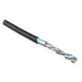 Кабель FTP 4 пары, Кат.5e, внеш., 0,51мм, PE, черный, 1000м, Hyperline FUTP4-C5E-S22-OUT-PE-BK