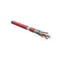 Кабель FTP 4 пары, Кат.5e, внутр., 0,51мм, LSZH, красный, 305м, Hyperline FUTP4-C5E-S24-IN-LSZH-RD-305