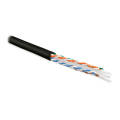 Кабель UTP 4 пары, Кат.6, внутр., 0,55мм, LSZH, чёрный, 305м, Hyperline UUTP4-C6-S23-IN-LSZH-BK-305