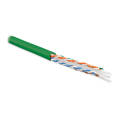 Кабель UTP 4 пары, Кат.6, внутр., 0,55мм, LSZH, зелёный, 305м, Hyperline UUTP4-C6-S23-IN-LSZH-GN-305