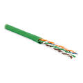 Кабель UTP 4 пары, Кат.6, внутр., 0,60мм, LSZH, зелёный, 100м, Hyperline UUTP4-C6-P24-NCR-IN-LSZH-GN-100