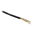 Кабель UTP 4 пары, Кат.6, внутр., 0,55мм, PVC, чёрный, 305м, Hyperline UUTP4-C6-S23-IN-PVC-BK-305