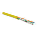Кабель UTP 4 пары, Кат.5e, внутр., 0,60мм, PVC, жёлтый, 100м, Hyperline UUTP4-C5E-P24-IN-PVC-YL-100