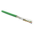 Кабель SF/UTP 4 пары, Кат.6, внутр., 0,48мм, LSZH, зелёный, 500м, Hyperline SFUTP4-C6-P26-IN-LSZH-GN-500