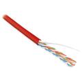 Кабель UTP 4 пары, Кат.5e, внутр., 0,51мм, PVC, красный, 100м, Hyperline UUTP4-C5E-S24-IN-PVC-RD-100