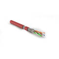 Кабель S/FTP 4 пары, Кат.7, внутр., 0,48мм, LSZH, красный, 500м, Hyperline SFTP4-C7-P26-IN-LSZH-RD-500