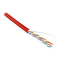 Кабель UTP 4 пары, Кат.5e, внутр., 0,51мм, LSZH, красный, 305м, Hyperline UUTP4-C5E-S24-IN-LSZH-RD-305