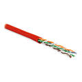 Кабель UTP 4 пары, Кат.6, внутр., 0,60мм, PVC, красный, 100м, Hyperline UUTP4-C6-P24-NCR-IN-PVC-RD-100