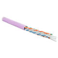 Кабель UTP 4 пары, Кат.6, внутр., 0,55мм, LSZH, розовый, 100м, Hyperline UUTP4-C6-S23-IN-LSZH-PK-100